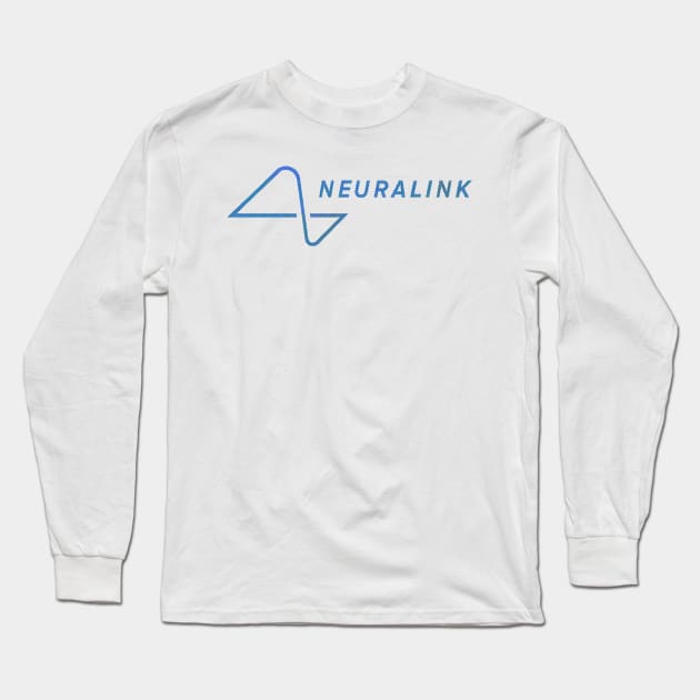 Neuralink Future Logo Elon Musk Company Brain Implant Long Sleeve T-Shirt by labstud